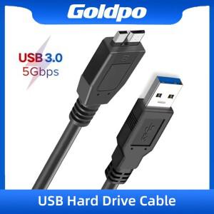 [호환품]USB 하드 드라이브 케이블 외장형 HDD용 3.0 마이크로 B WD Hitachi Lacie Seagate Toshiba 휴대용