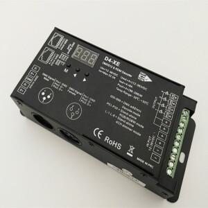 D4-P 4CH PWM 정전압 CV DMX512 디지털 디스플레이 DC12V 24V 36V 입력 8A x 4ch와 RDM LED 디코더 컨트롤