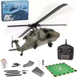 MindXplore WL K170 RC 헬리콥터 모델 BK Hawk UH-60L 170 사이즈 4채널 플라이바 없는 좌우 핸들 스로틀