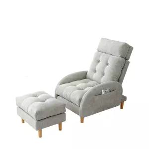 북유럽 수동 소파 1인용 리클라이너 수유 거실 의자 쇼파 수면 베드 오브유