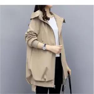 여성트렌치 후드자켓 캐주얼 집업 자켓 간절기 바람막이 출퇴근 아웃도어