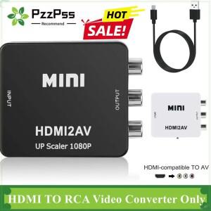HDMI to AV RCA 어댑터 컨버터 미니 소형 박스 CVSB LR 비디오 컴포지트 스케일러 PC HDTV 프로젝터용