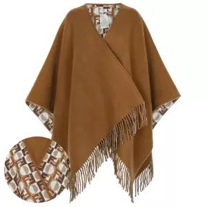 25FW  울 캐시미어 리버시블 카멜 여성 판초 케이프 FXX808 AYKT F0X2L