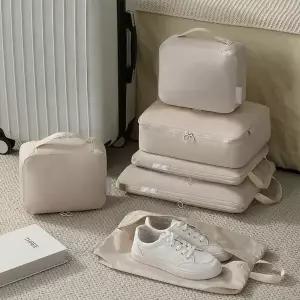 [하프클럽/]여행용 압축 파우치 캐리어 정리백 가방 세트 6종