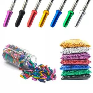 100PCS 자전거 시프트 브레이크 케이블 엔드 캡 MTB 도로 자전거 시프트 브레이크 내부 케이블 엔드 캡 알