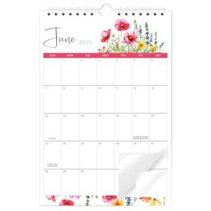 미니 캘린더 2026-2027, 18개월 2026년 1월부터 2027년 6월까지, 스몰 메모장 캘린더, 데스크 2026-2027년 플로럴 테마의 플래닝