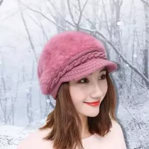 앙고라 패션겨울모자 여성털모자 방한 따뜻한 니트캡