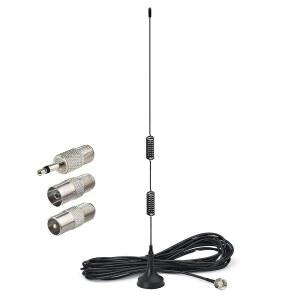 [미국배송] 파이오니어 온쿄 야마하 마란츠 셔우드 실내 디지털 HD FM 라디오 블루투스 홈 스테레오 수신기 AV 오디오 비디오 시어터 튜너용 빙푸 안테나 마그네틱 베이스