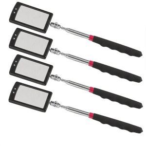 [미국배송] 라이트 미러가 장착된 검사용 거울 망원경 자동차 수리에 실용적인 추가 기능 차량 점검을 위한 누구나 사용할 수 있는 도구 상자 검사 및 기타 소형 부품 확장(검사용 거울-4PCS)