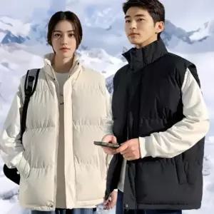 남자 여자 커플 오버핏 경량 패딩조끼 겨울 러닝 캠핑 정장 조끼 베스트