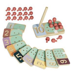 아이용 숫자 학습 나무블록 도형끼우기 수학놀이 교구