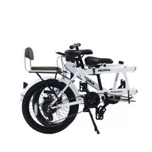 접이식 2인용자전거 커플 나들이 화이트 공원 패밀리