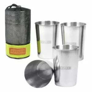 캠핑 스텐 맥주컵 4P 스텐리스컵 등산용컵 캠핑용컵