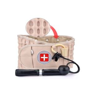 허리 에어벨트 보호대 바른 허리 붕대 남녀 온찜질 공기압 복대 카키색 디스크