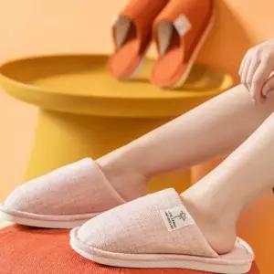 층간소음 슬리퍼 거실용실내화 린넨슬리퍼