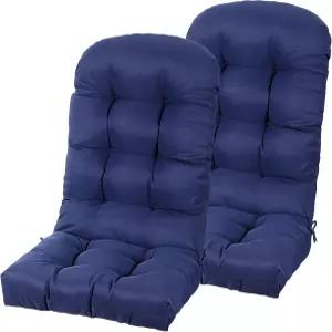 LYLNBYWK 애디론댁 의자 쿠션 세트 2개 하이백 파티오 48 x 19.7 4.7 인치 실내/외 두꺼운 흔들의자 변색