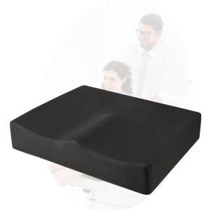 ZAUXO 초대형 시트 쿠션: 사무용 의자 쿠션, 테일본용 메모리 폼 시아티카, 자동차용 허리 엉덩이 베개, 의자, 휠체어