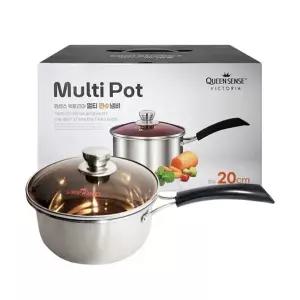 퀸센스 스텐 빅토리아 멀티 편수냄비 20cm 인덕션겸용 라면냄비