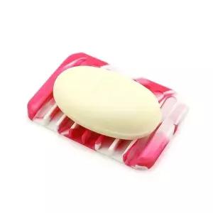 고품질 마블링 실리콘 비누 받침대(핫핑크) 욕실 비누대 비누각 (WFKDTAC)