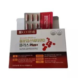 종근당건강 철분 엽산 비타민D 플러스 500mg x 60캡슐 3박스 6개월분