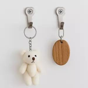 고품질 스틸 옷걸이 후크 10p세트 가방 모자 벽걸이 훅 실버 (WFKDZ4Z)