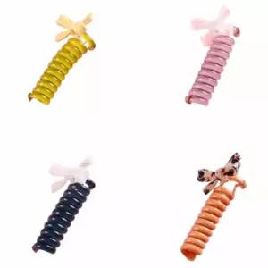 여성머리끈 신상품 트렌드 리본 칼라고무줄 전화선 컬러머리끈 성인머리끈 머리끈