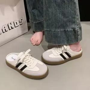 고품질 스니커즈 샌들 운동화 여성 데일리 뒷꿈치없는 투라인 (WFKEMQ4)