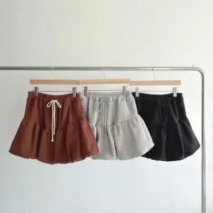 [신세계라이브쇼핑][옷자락] 여성 러블리 캉캉 호박 벌룬 스커트 리본 밴딩 미니스커트