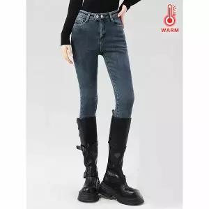 [하프클럽/카라]KARRA 투버튼기모데님스키니팬츠_A5W0794