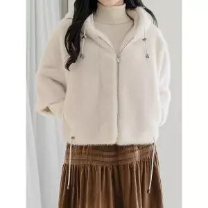 [하프클럽/카라]KARRA (77까지)스노우퍼후드케이프자켓_A5W0721