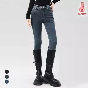 KARRA 투버튼기모데님스키니팬츠_A5W0794