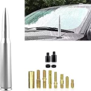 ijuicy 1 PC 자동차 불릿 안테나 50 Cal 탑퍼 교체 헤비 듀티 픽업 트럭 액세서리 GM 쉐보레 실버라도 1500