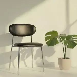 아에리아 인테리어 모던 카페 가죽 스틸 의자 hg