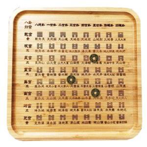 점집 팔괘판 사주 동전 점사 육효점괘 원목 뽑기통 산가지 뽑기 거북껍질 용품 전통 대나무