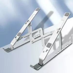 알루미늄 접이식 노트북받침대 각도조절 거치대높이 휴대용 쿨링패드 암거치대 킥스탠드 맥북