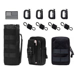 LUYEJKO 3팩 몰리 파우치, 유틸리티 전술 파우치 및 가방 부착물
