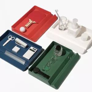 데스크 소품 정리함 책상 수납 미니 트레이 거치대 수납함 가구 진열대 바스켓 바그 틈새장 미니장 수납장