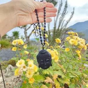 불교용 흑요석 부처님 염주 목걸이 세트님오신날 단체주문 수능기원 소원성취 종교용품 신자 선물 악세사리