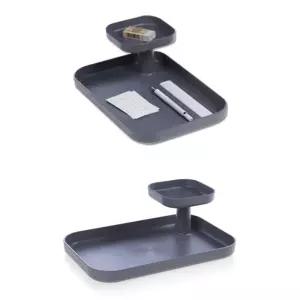 책상 주방 정리 트레이 수납함 28.3x18.3cm 1개 GR화장품진열대 화장대 거치대 악세사리보관함 화장품함 화