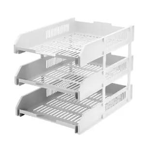 카파 3단 서류받침 아이보리 90124케이스 문구정리함 다용도 수납함 사무용품 보관함 서류함 화일박스