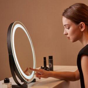 스마트 원터치 메이크업 LED 박스 화장대 충전 터치스크린 왁싱재료 탁상 KAMAN 조명