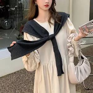 여성 나들이 외출 패션 부드러운 촉감 니트 숄 가디건캐시미어 어깨 가을 망토 레이어드 여름 페이크 여자