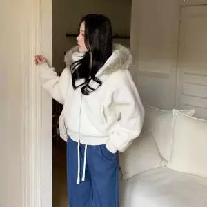 아트박스/신상오픈런 여성용 포근한 겨울 크롭 양털 플리스 재킷