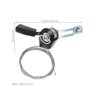 호환 1쌍 알루미늄 엄지 변속 레버 세트 모터 자전거용 마찰 트리거 중량급 조절 케이블 간편