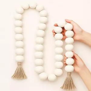 에이스리스트 72인치 대형 나무 구슬 화환 장식용 긴 커피 테이블 장식 완벽한 보호 농가 책장 맨틀 트레이