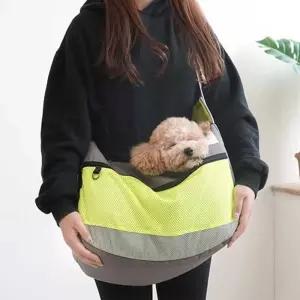 패리스독 시그니처 슬링백 옐로우 M강아지가방 펫이동 애완 애견 애견백 외출