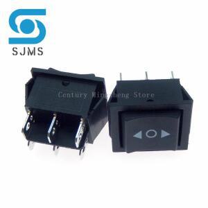 블랙 로커 스위치 6 핀 리셋 16A 250V 자동 1 개 KD4 25X31mm