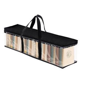 Flagsky CD 케이스 DVD 보관 가방, 투명 PVC 미디어 홀더 오거나이저 백, CD, DVD, 블루레이 디스크, 영화 케이스, VHS 박스, 비디오 게임 책, 앨범용 - 40개 가능 (1팩)