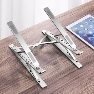 노트북 태블릿 2단 접이식 받침대 쿨러 통풍거치대 용품 휴대용 높이조절 높낮이조절