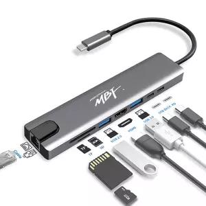 엠비에프 HDMI 8in1 포트 확장 C타입 멀티허브 MBF-UC8IN1SC USB USB31 싱글족 간편한사용 로시메탈 튼튼한